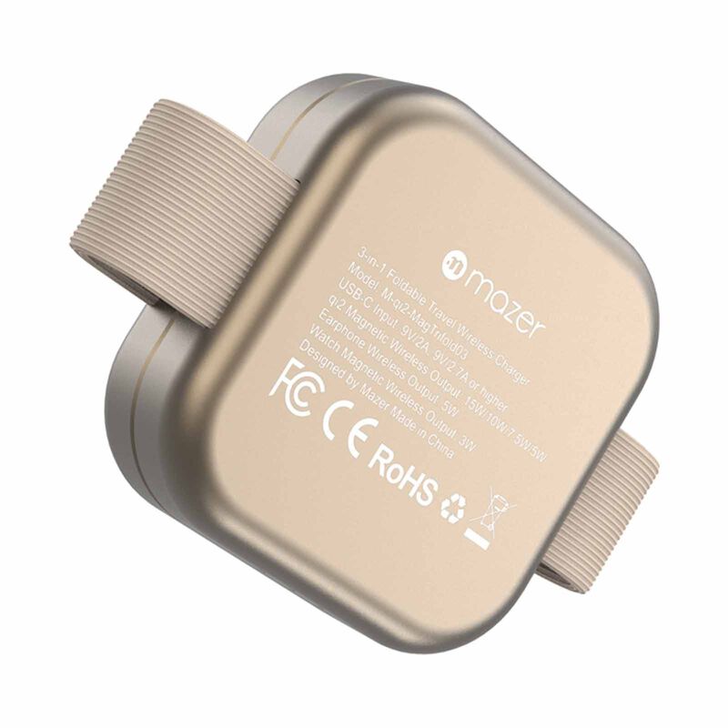 MAZER Qi2 3in1 Trifold Wireless Charging Pad-cream M-QI2-MAGTRIFOLD03-CR-image 6