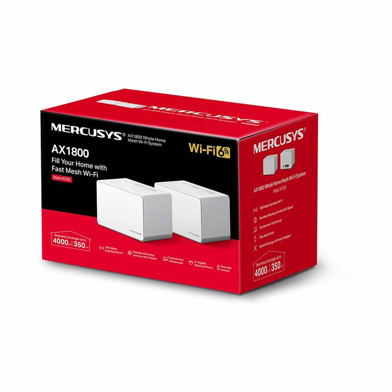TP LINK Ax1800 Whole Home Mesh Wifi 6 System MERCUSYS H70X(2-PACK)-image 2