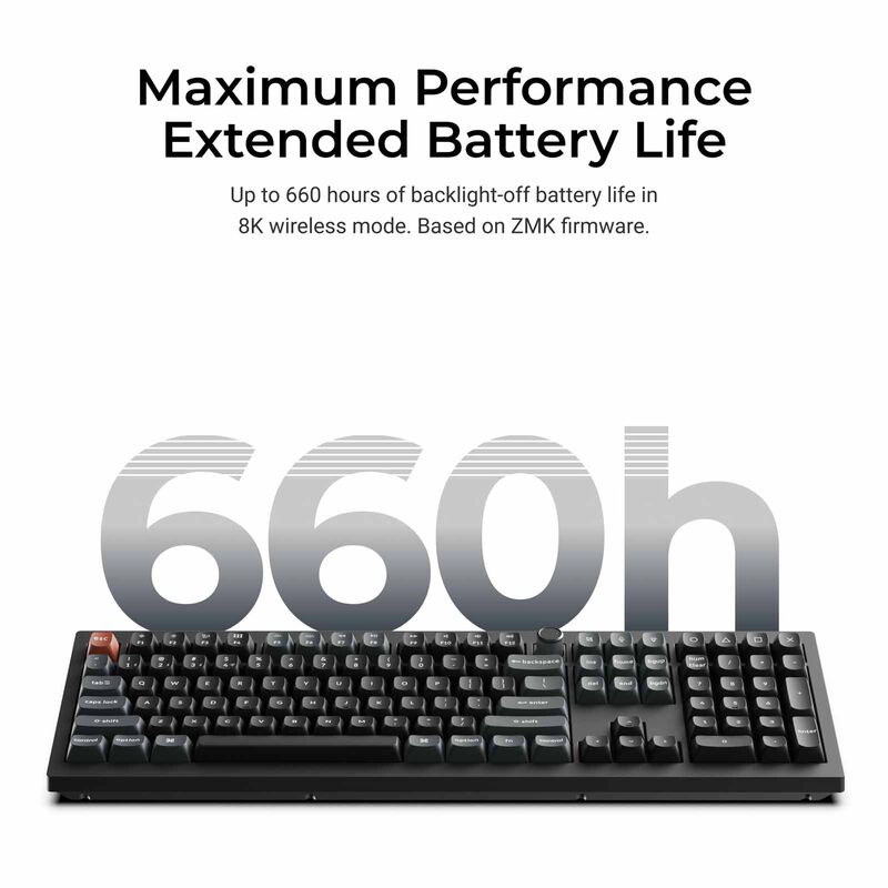 KEYCHRON V6 Ultra 8k 100% 108 Key Black Knob Rgb Hot-swap Silk Pom Brown Switch KYCN-V6U-D3-image 7