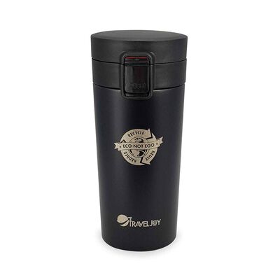 TRAVEL JOY Eco Insulated Mug (380ml) Matt Black TJECOMUG-BK