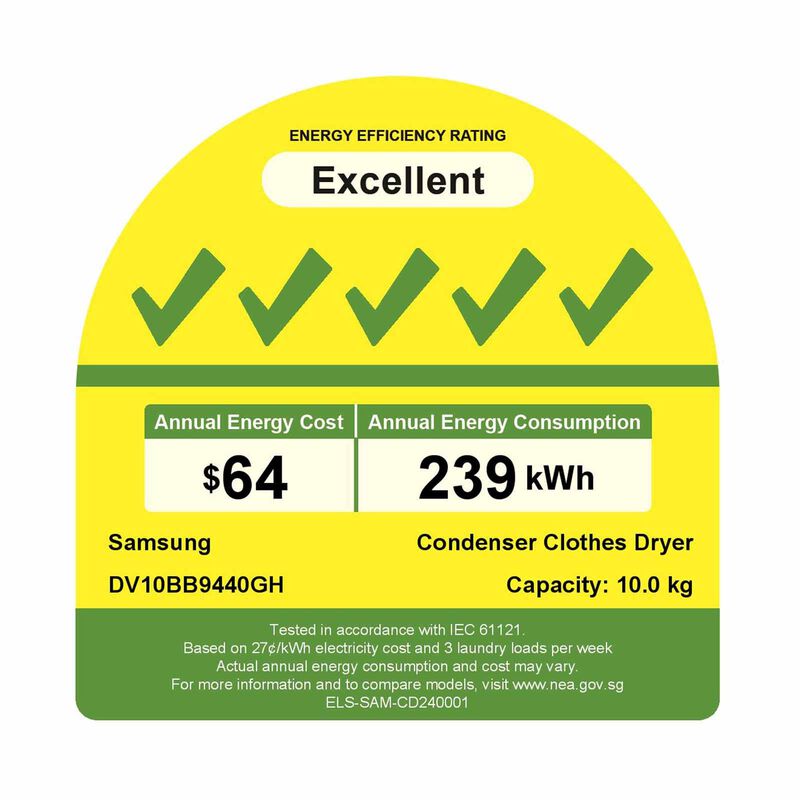SAMSUNG Heat Pump Dryer (10kg) DV10BB9440GHSP-image 6
