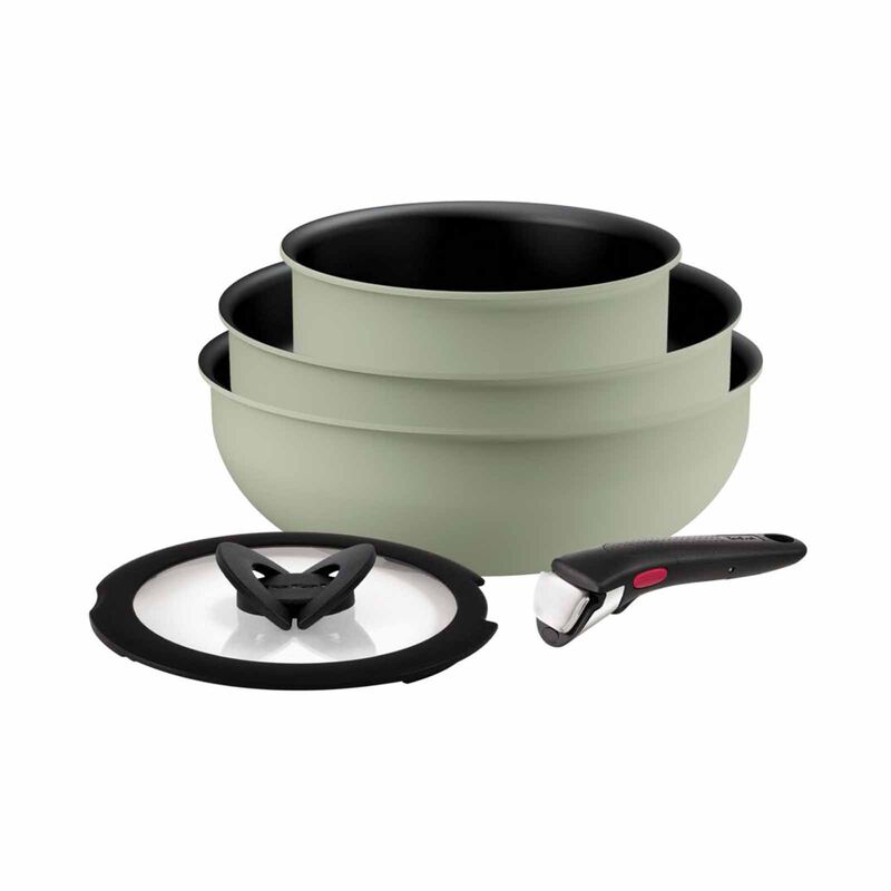 TEFAL Ingenio So Delicious 5pc Ih Cookware Set - Green L825S5-image 1