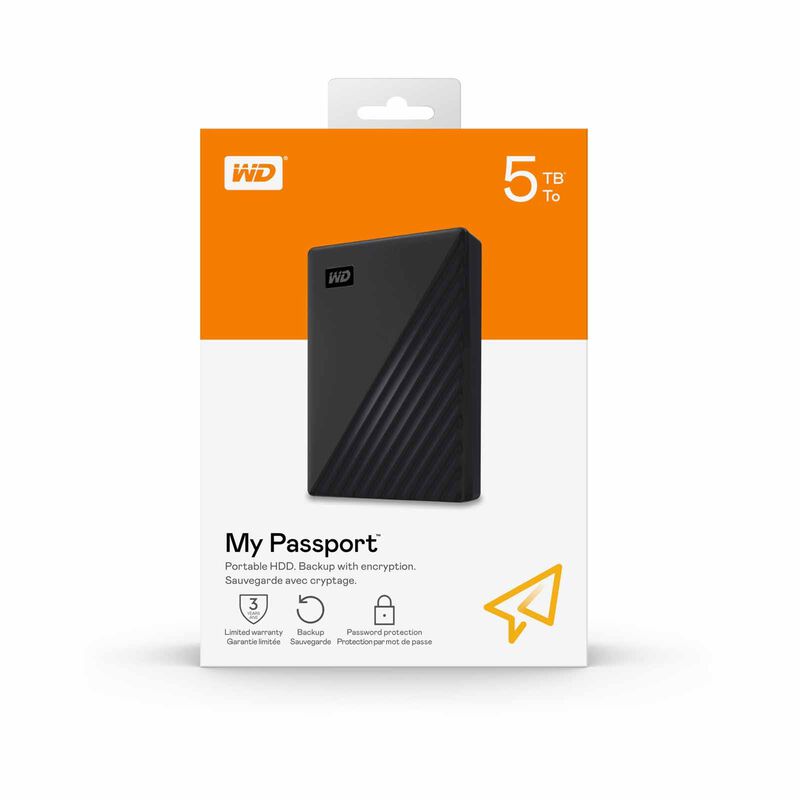 WESTERN DI 5tb My Passport Portable Hard Drive (black) WDBPKJ0050BBK-WESN-image 2