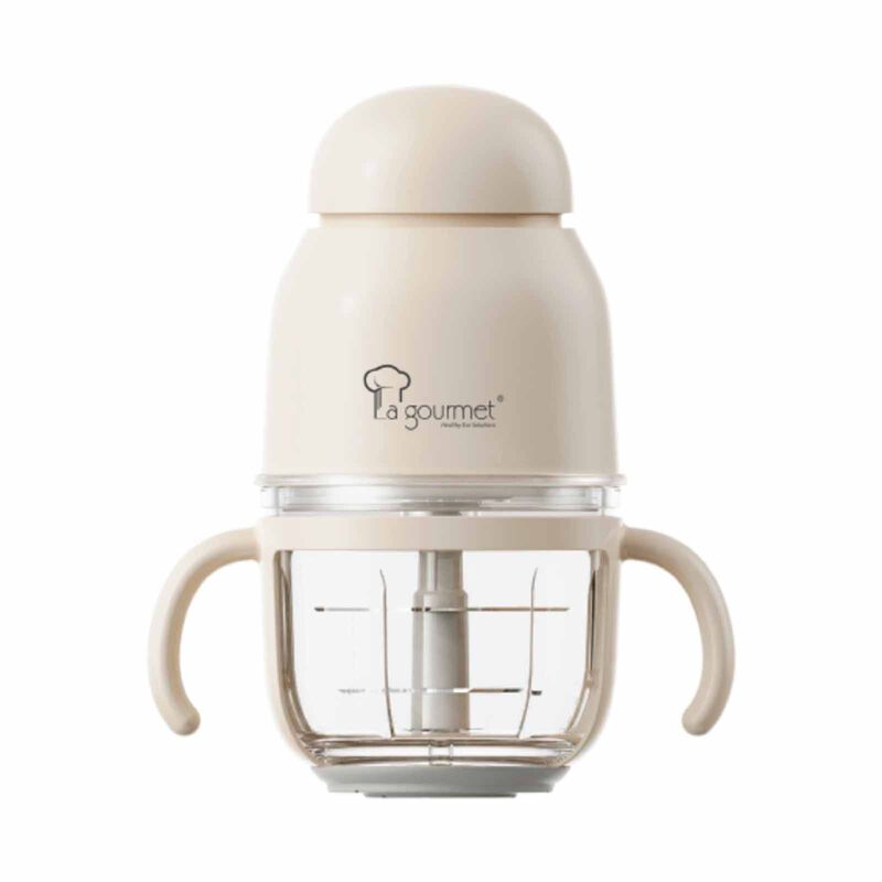 LA GOURMET Ray Of Hope Glass Chopper (300ml + 600ml) Cream LGELROH432681-image null