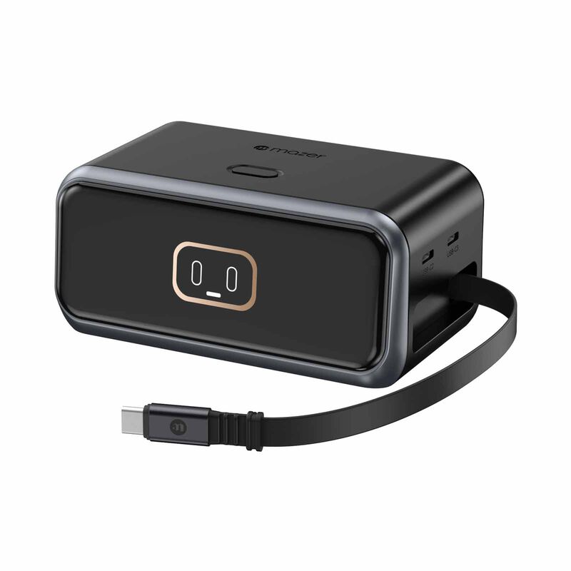 MAZER Ai Prestigegan Pd200w Desktop Charger With Retractable Cable - Black M-AI-D200-V7-BK-image 12