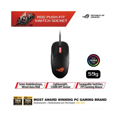 ASUS Rog P518 Strix Impact Iii Rgb Gaming Mouse ROG STRIX IMPACT III