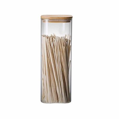 ELEMENTAL High Boroslicate Glass Storage Jar With Acacia Lid (2000ml) 19ZM-N1