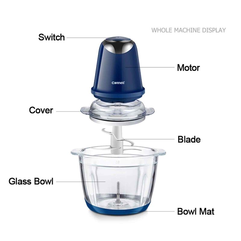 CORNELL Mini Chopper (1.8l) - Blue CMCE180BL-image 2