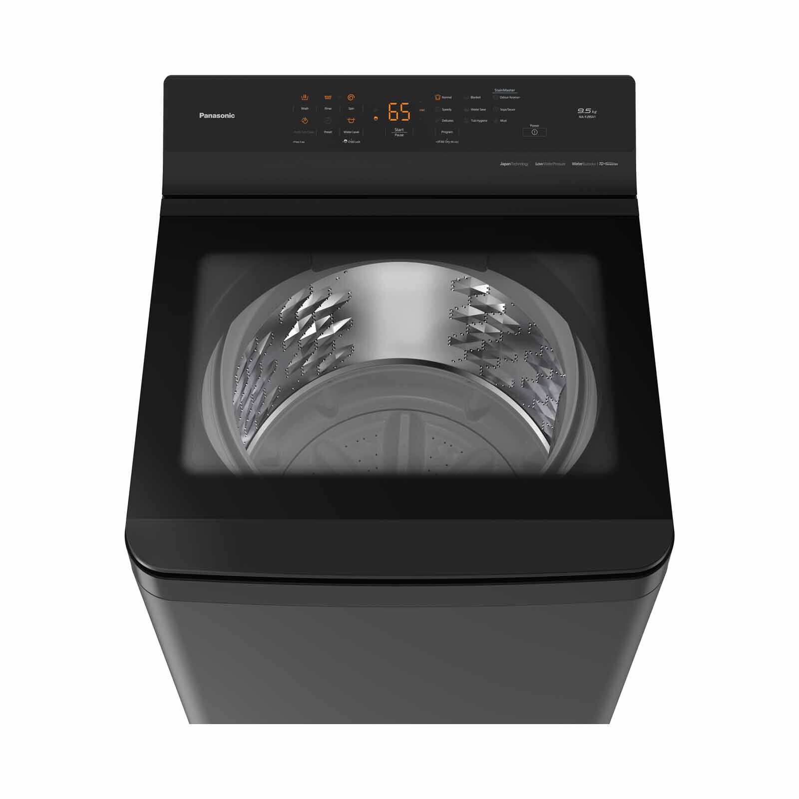 Shop PANASONIC Top Load Washer - Dark Silver (9.5kg) NA-FJ95X1DQ