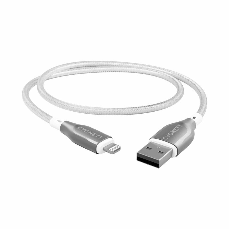 CYGNETT Armoured Lightning To Usb-a Cable - White 1m CY4659PCCAL-image 2