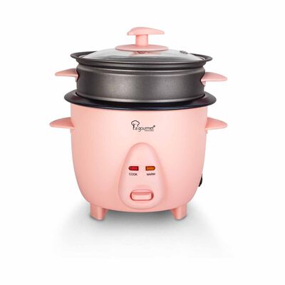 LA GOURMET 0.6l Rice Cooker With Non-stick Steamer - Pink LGELRC413154