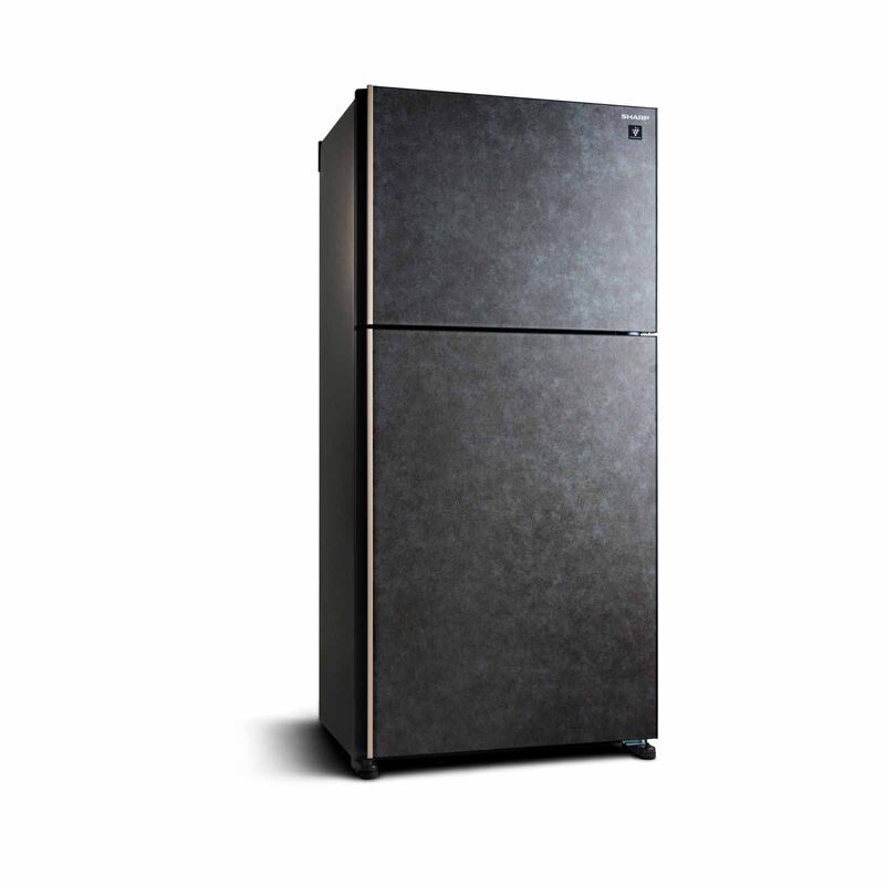 SHARP 2 Door Top Mount Fridge - Slate (607l) SJ-PG60A-G-image 2