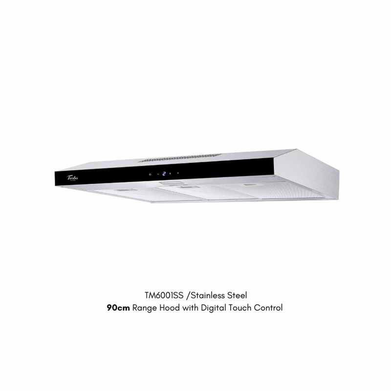 TURBO 90cm Cooker Hood With Touch Button (excl. Install) TM6001-SS-image 1