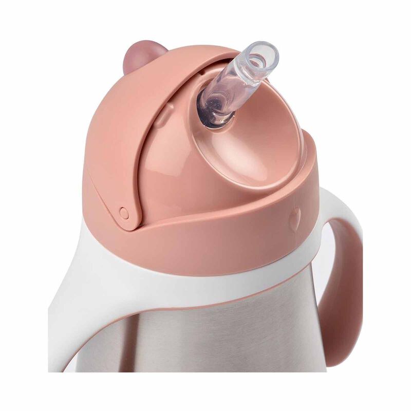 BEABA Straw Cup 250ml - Vintage Pink (online) STAINLESS STEEL-image 3
