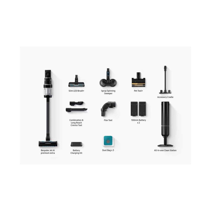 SAMSUNG Bespoke Jet Ai Handstick Vacuum Cleaner - Satin Black VS28C979FQK/SP-image 7
