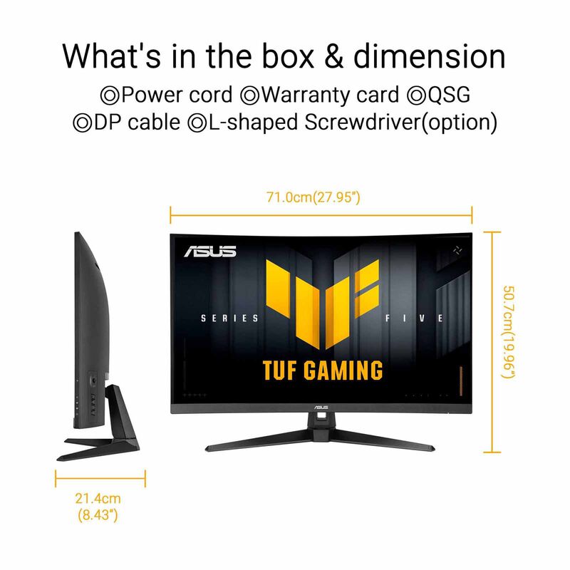 ASUS 31.5in Tuf Gaming Fhd 250hz Gaming Monitor VG32VQM5B-image 4
