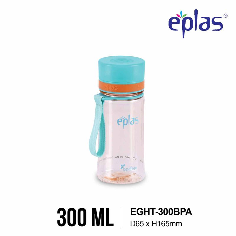 EPLAS Eplas Eght-300bpa (300ml) Clear Bottles - Turquoise EGHT-300 - TURQUOISE-image 1
