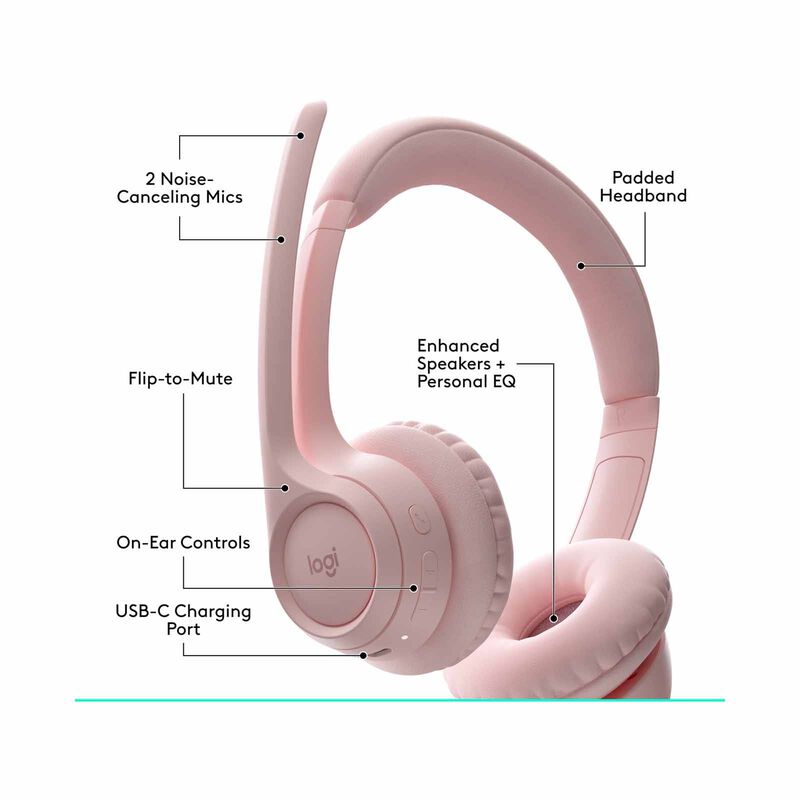 LOGITECH Zone 300 Wireless Bluetooth Headset Rose 1y 981-001413-image 4