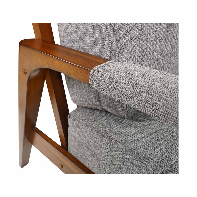 MUZE 3 Seater Sofa (fab) Grey Fabric Sofa PERLIS-image 4
