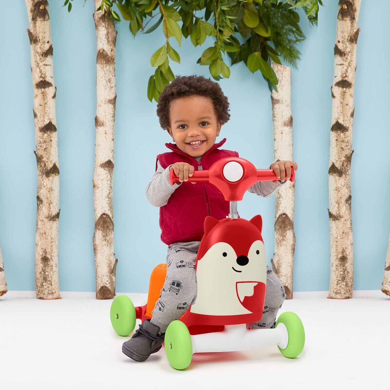 SKIP HOP Zoo Ride On 3 In 1 Scooter - Fox SH184350-image 5