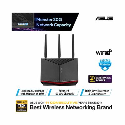 ASUS Dual Band Wifi 7 Router RT-BE86U