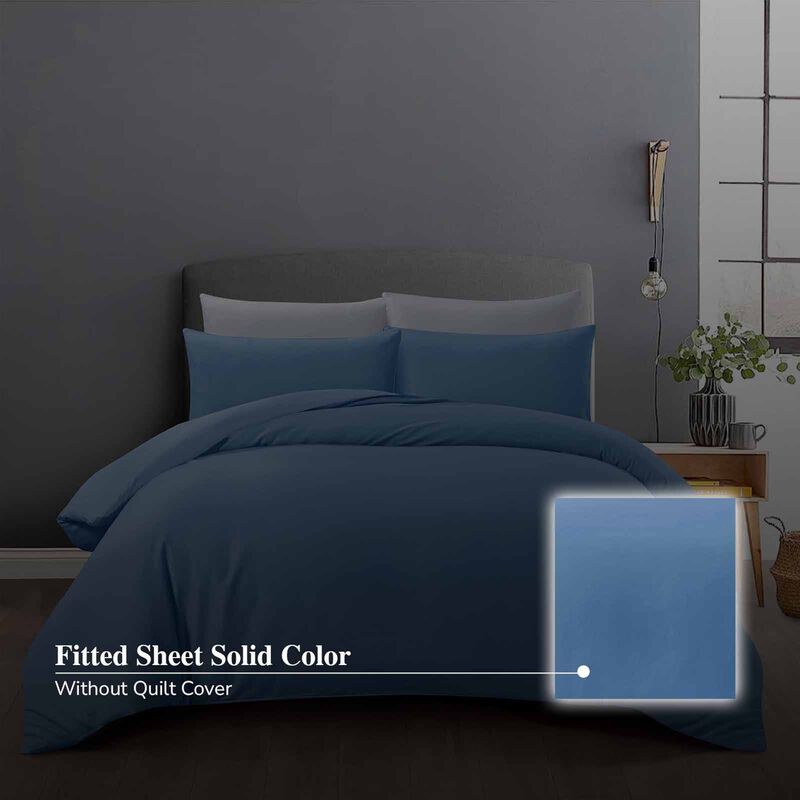 HILLCREST Hillcrest I Comfylux Solid 988tc I Coronet Blue I Super Single Fitted Sheet ( Oe ) 6837 I SS I FS I CORONET BLUE-image 3
