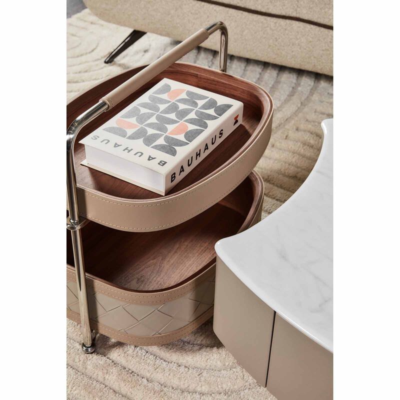 MUZE Coffee Table With Trolley Side Table TROKEY-image 13