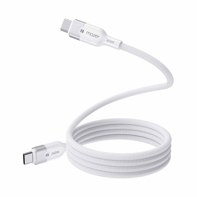 MAZER Infinitelink Cobra2 Magnetic 1.25m/240w Fast Charging Cable-white M-COBRA20-WH-image 6