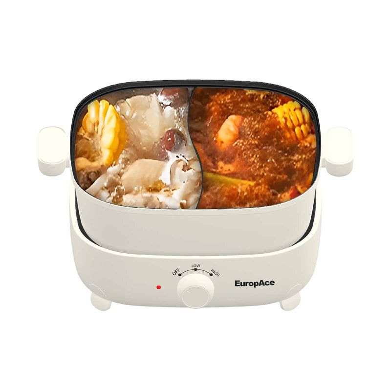 EUROPACE Yuan Yang Multi-cooker Hotpot (6.0l) 1800w - Ivory EMC5600D-image 2