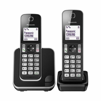 PANASONIC Twin Dect Phone Handfree Speaker Phone (black) KX-TGD312CXB