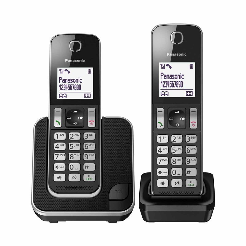 PANASONIC Twin Dect Phone Handfree Speaker Phone (black) KX-TGD312CXB-image 1