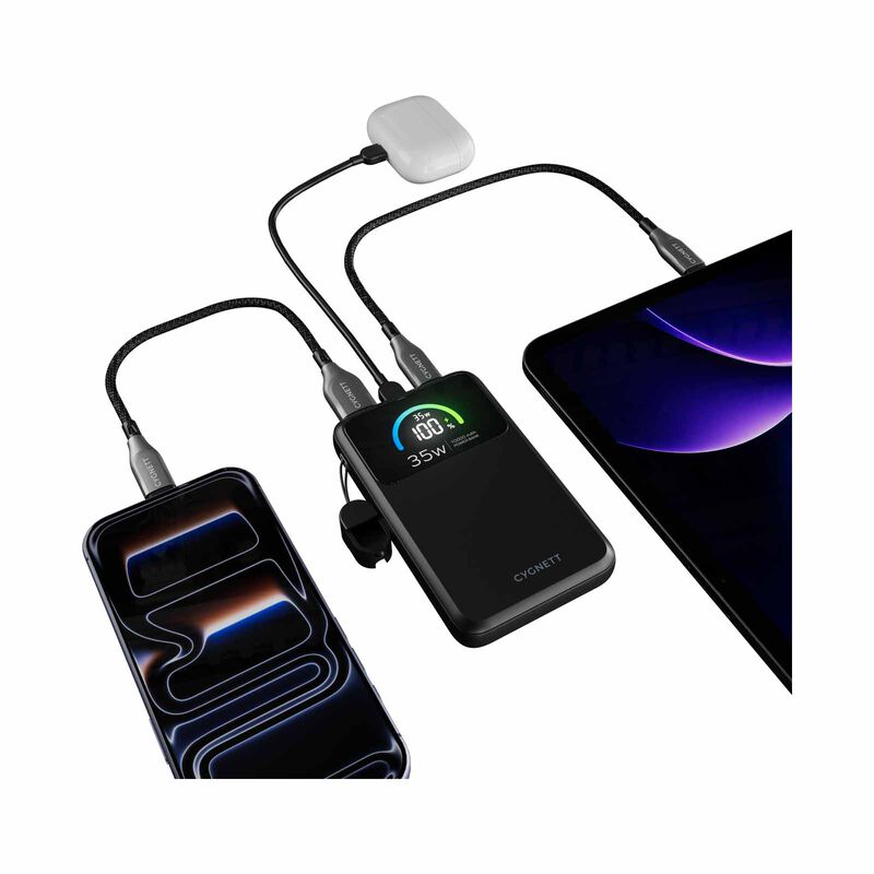 CYGNETT Chargepro 2 10k 35w (ccc+qr) Powerbank - Black CY6078PBCHE-image 5