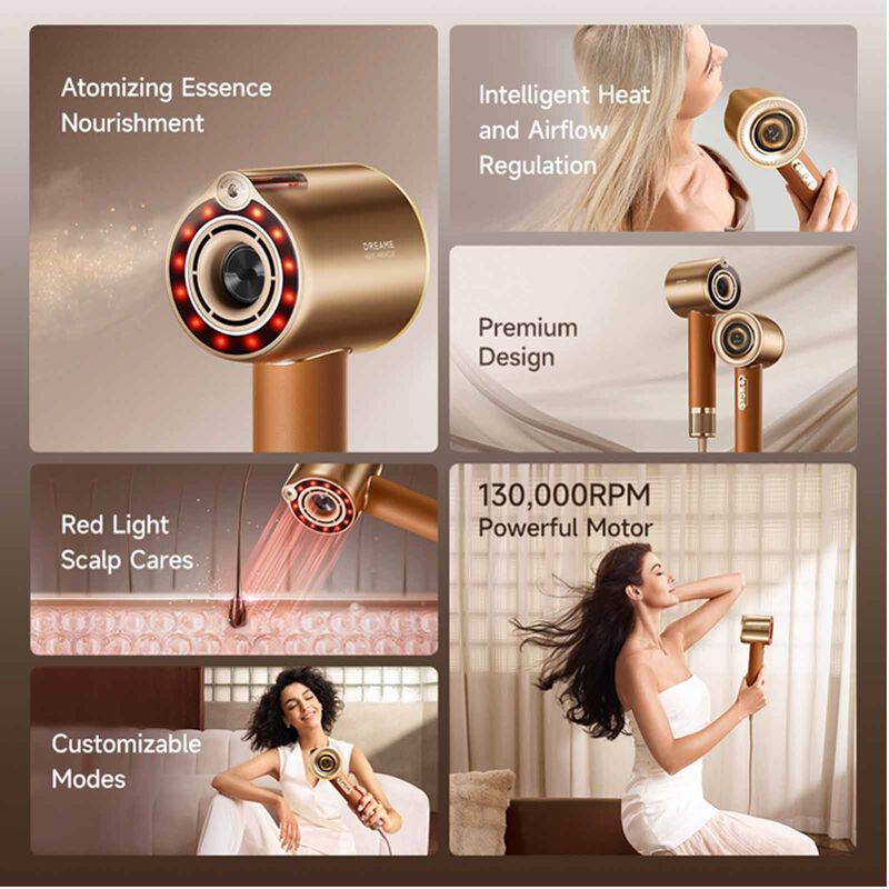DREAME Miracle Pro Hair Dryer (1600w) - Gold DM-HDMCLEPRO-GD-image 3