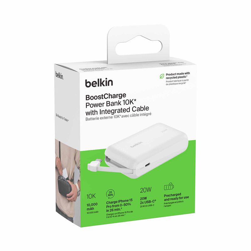 BELKIN Powerbank 10k W/ Cable White Pd 20w BPB021FQWH-image 4