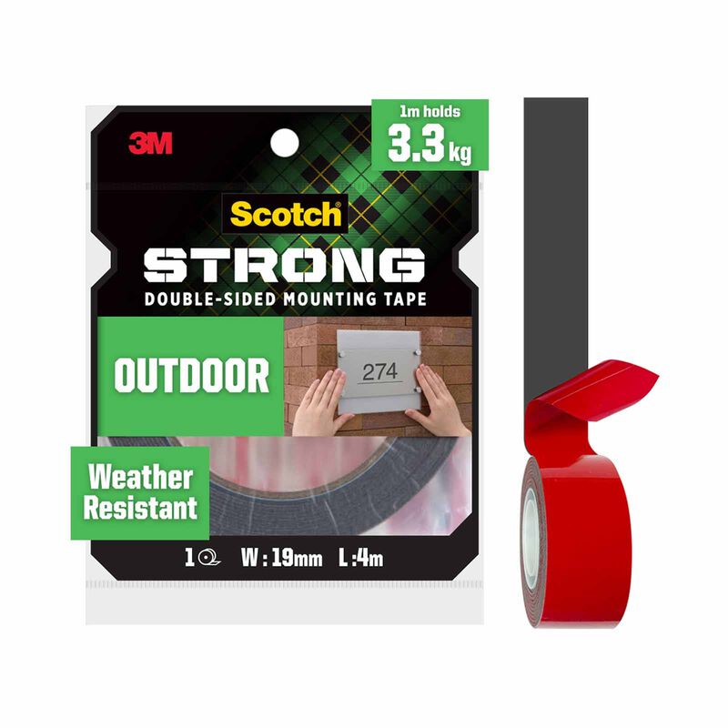3M SCOTCH Scotch Outdoor Double-sided Mounting Tape 411-m19, 19mmx4m 411-M19-image null