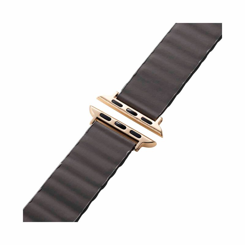 ELECOM Magnetic Soft Leather Apple Watch Band 41/40/38mm (grey) AW-41BDLMAGGY-image 2