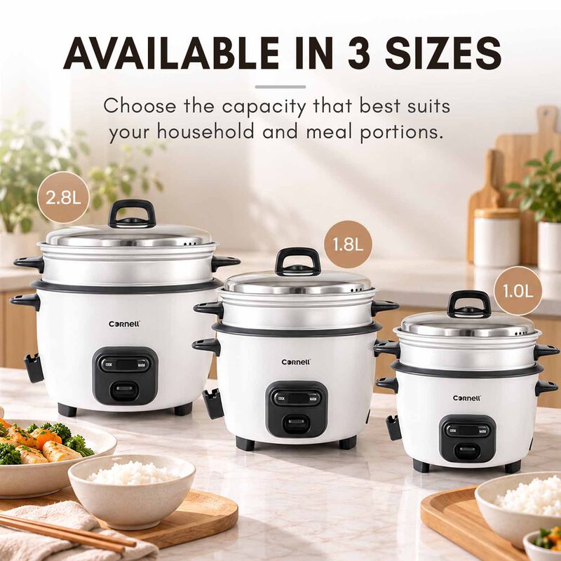 CORNELL Conventional Rice Cooker (2.8l) CRCCS282B-image 9