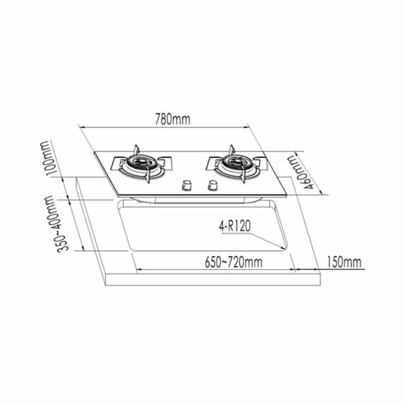FRANKE Double Burner Gas Hob (onyx Glass Black) (tg / Lpg) - Exclude Installation FHG8216-image 3