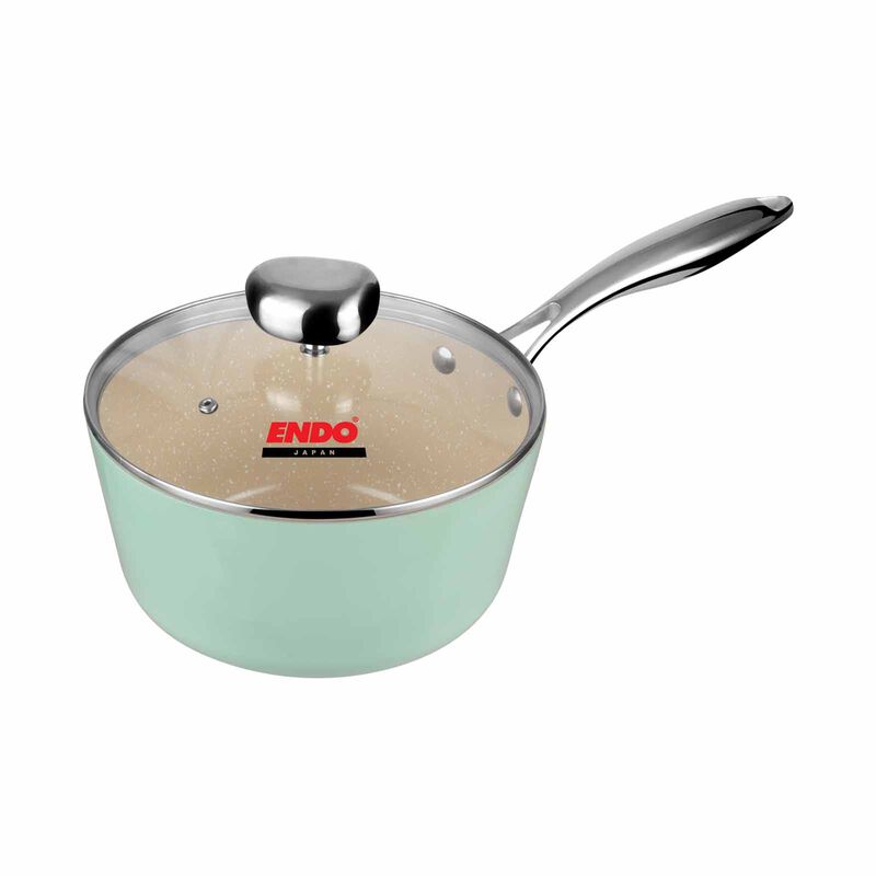 ENDO Wagashi 20cm Saucepan - Green E-WGS-20SA - GREEN-image 1