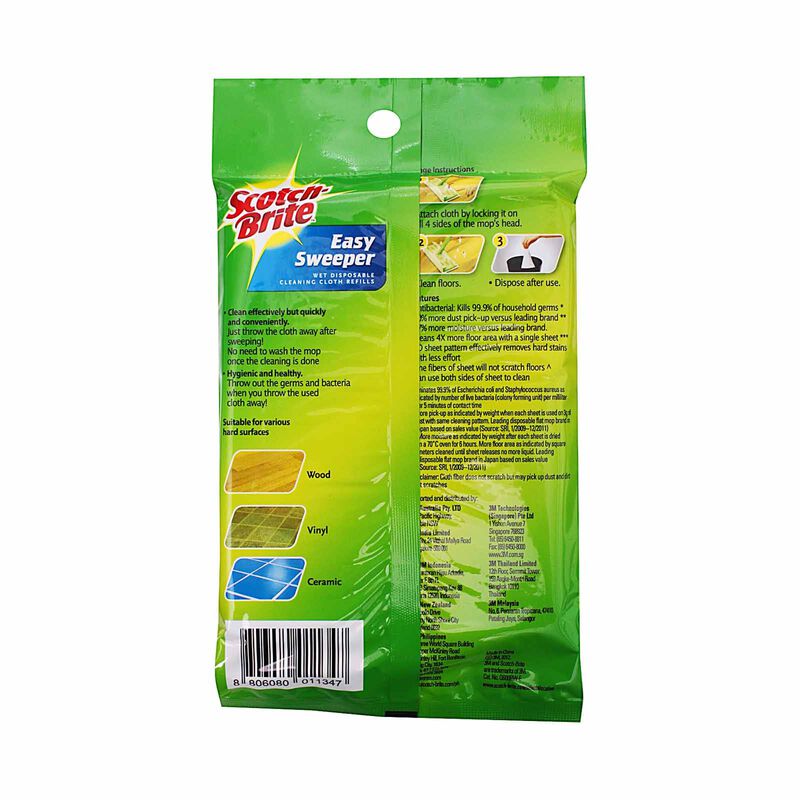 3M SCOTCHB S/b Easysweeper Wetsheets Q600RW-E-image 3