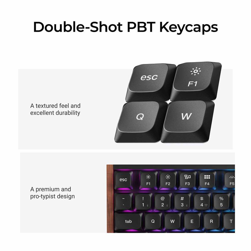 KEYCHRON K5 Ultra 8k 100% 108 Keys Black Knob Rgb Hot-swap Milk Pom Banana Switch KYCN-K5U-H4-image 6