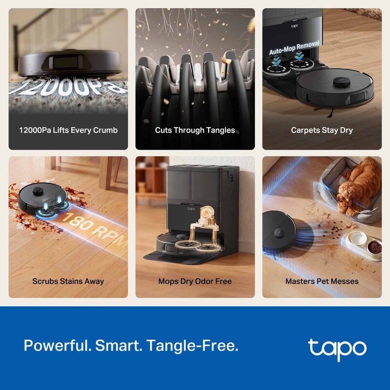 TP LINK Robot Vacuum & Mop + All-in-one Dock TAPO RV50 OMNI-image 4