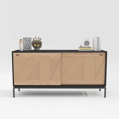 MUZE Sideboard - Natural+black DOMI
