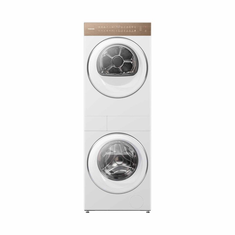 TOSHIBA Frontload Washer/dryer Station (tw-t40bzp110mws(wt)+td-t40bs90hws(wt) (10kg/8kg) TWD-T40BZU110MWS(WT)-image 1