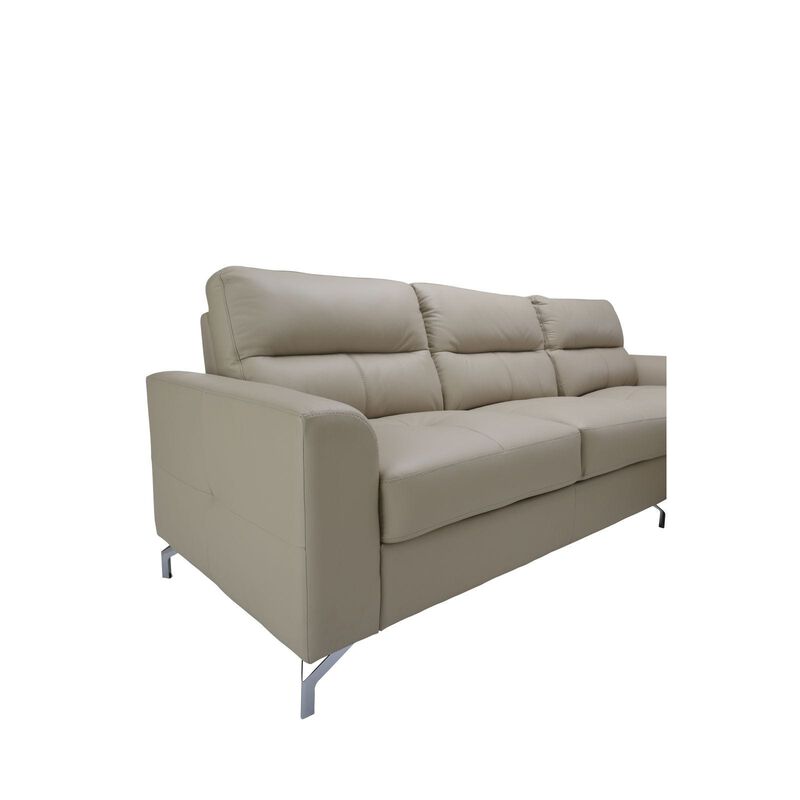 L Shaped (hl) Right Beige Half Leather Sofa DEXTER-image 9