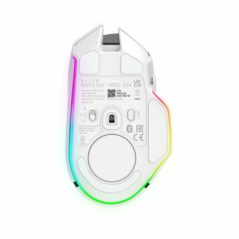 RAZER Basilisk V3 Pro 35k - Ergonomic Wireless Gaming Mouse - White Edition RZ01-05240200-R3A1-image 7