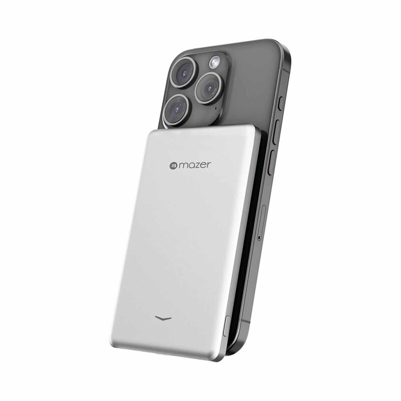 MAZER Qi2 Compatible 15w 5000mah, Usb-c Pd20w, Ultra Slim Power Bank-silver M-MAGAIR19-SV-image 5