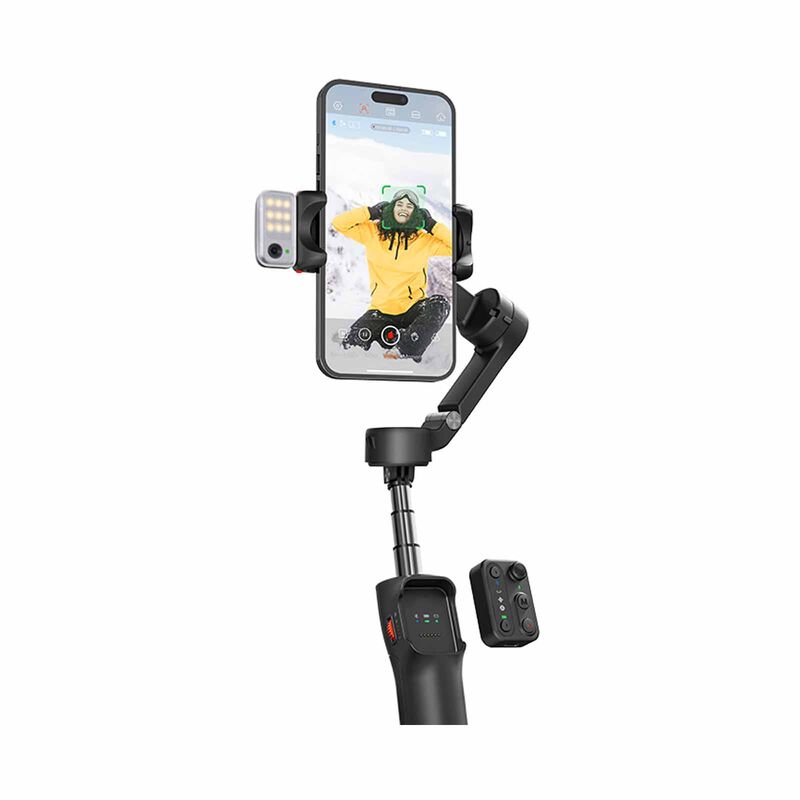 HOHEM Isteady V3 3-axis Palm Smartphone Gimbal Ai Visual Tracking Black W/ Selfie Stick HT-ISTEADY V3-BLACK-image 1