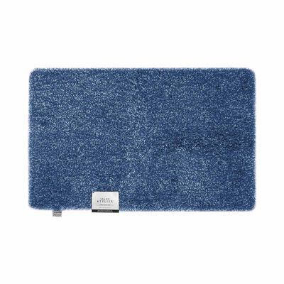 GRAND ATEL Plush Bath Rug - Navy HOME COLLECTION BARETT