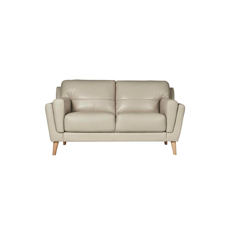 SOLOTTI 2 Seater (hl) Silver Half Leather Sofa TATIANA-image 1